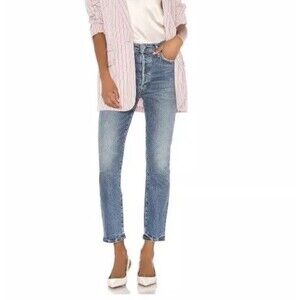 Citizens of Humanity Olivia High-Rise Slim Ankle Jeans Button Fly Blue 25
